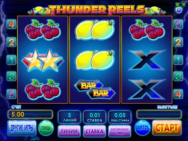 Thunder Reels игровые автоматы онлайн